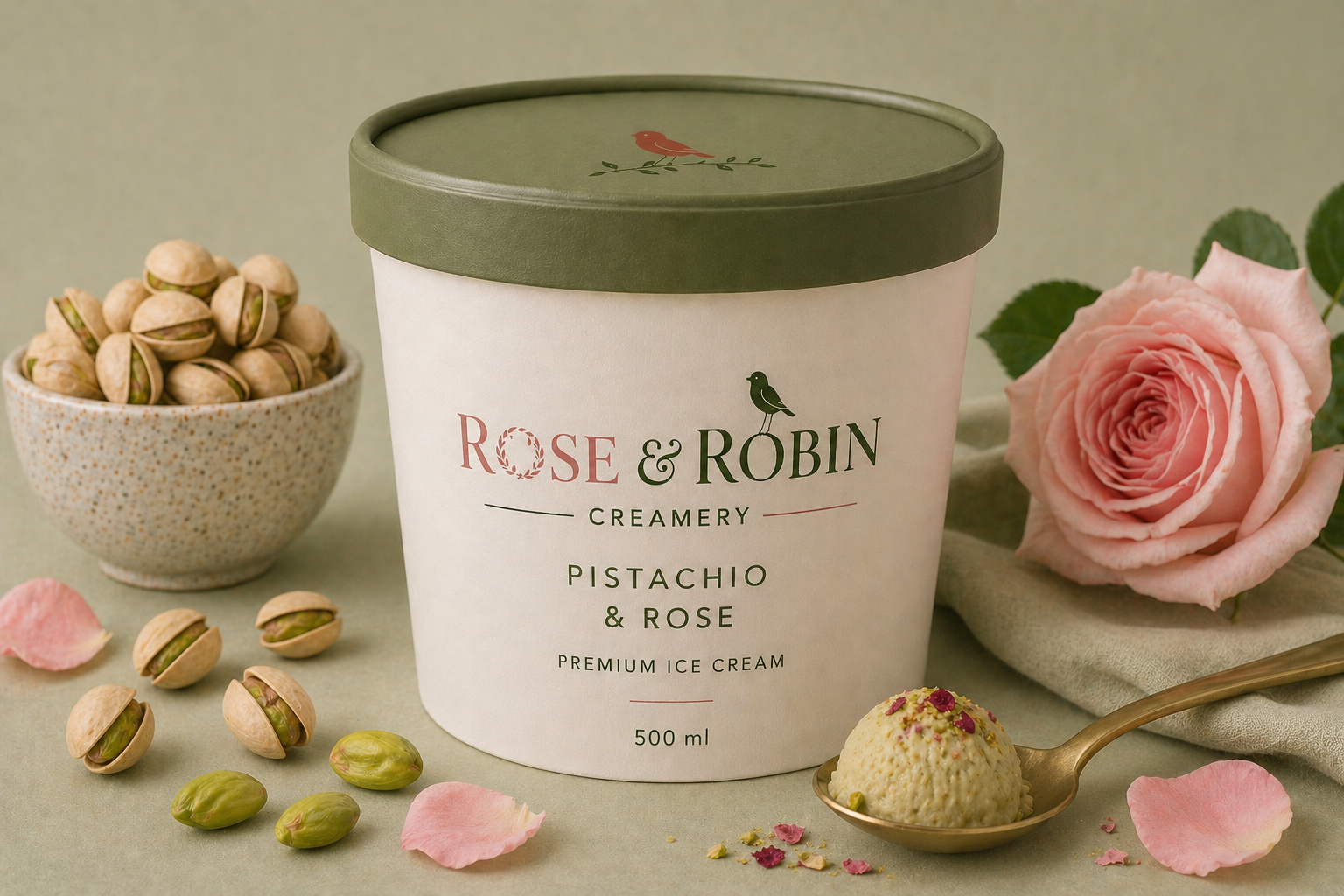 Pistachio & Rose