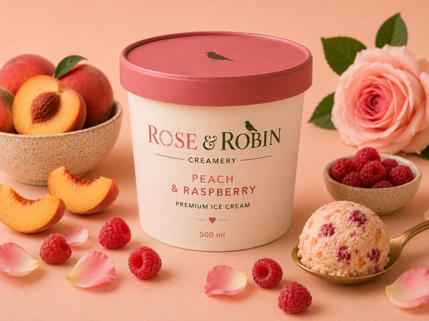 Peach & Raspberry